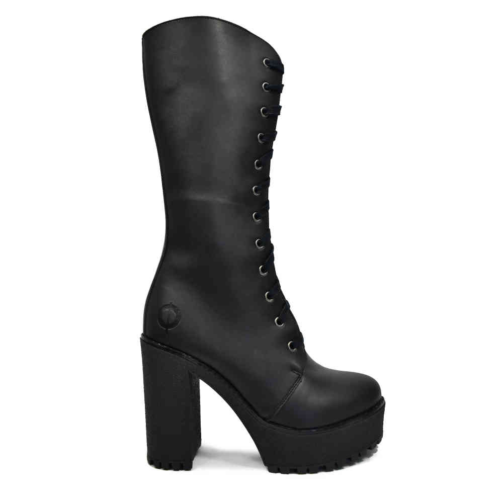 Altercore - Alexa Vegan Plateau Laarzen - Zwart